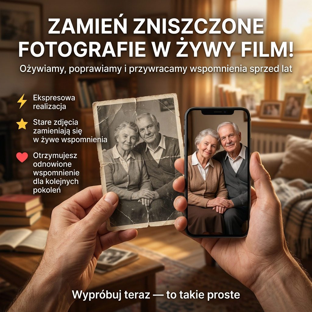 Ożyw stare zdjęcia (dla bliskich)