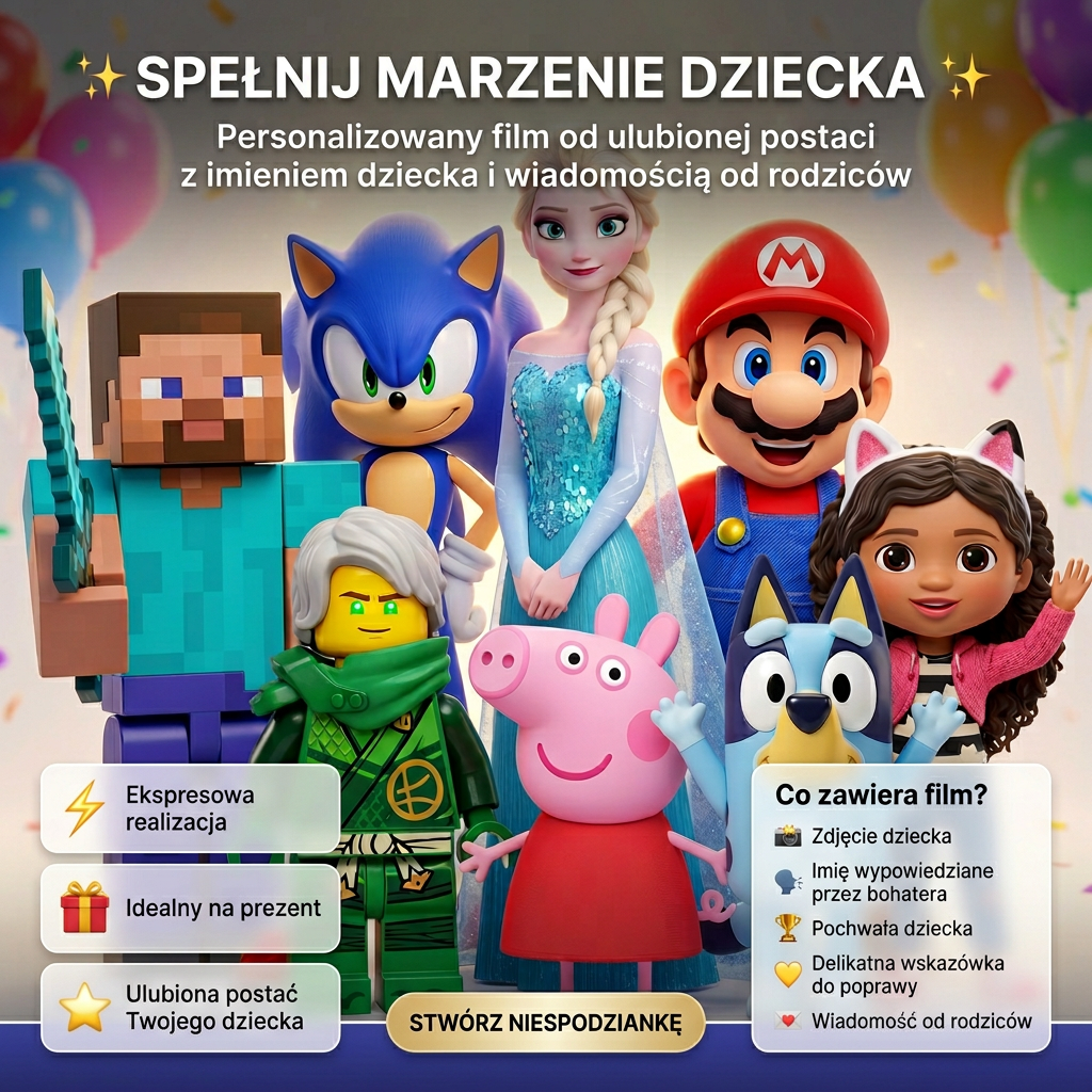 Personalizowany film od superbohatera (dla dziecka)